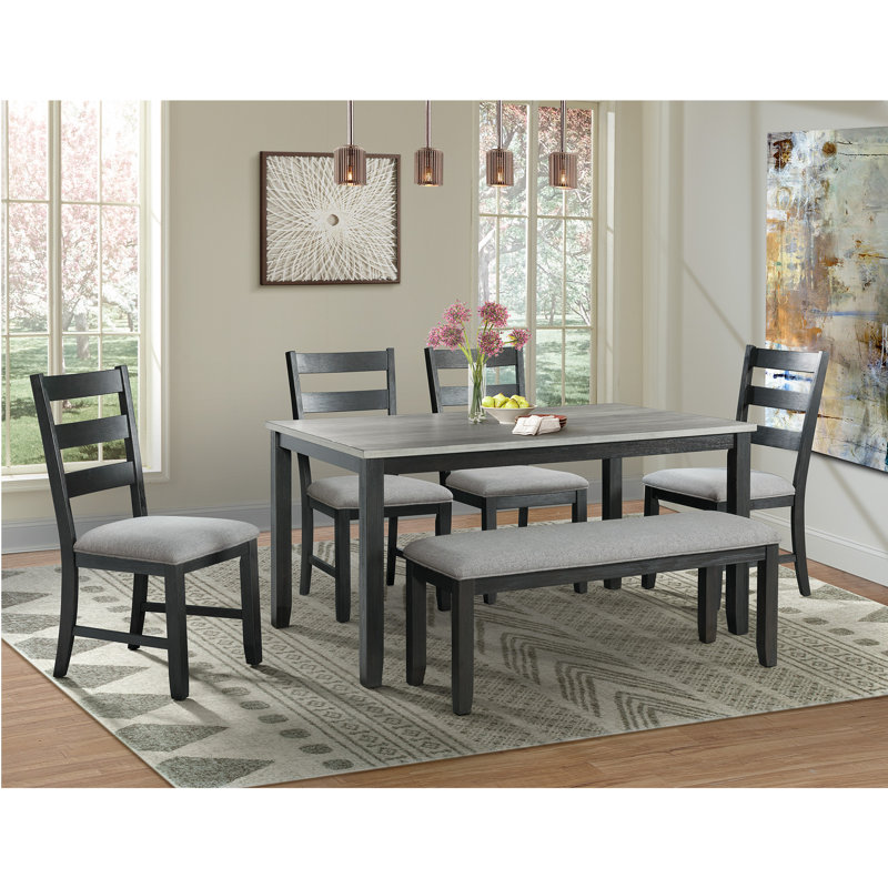 Alcott Hill Mavis 6 Piece Solid Wood Dining Set & Reviews Wayfair
